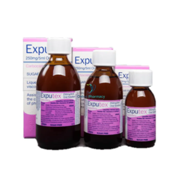 Exputex Carbocisteine 250mg/5ml Oral Solution - 100ml/200ml/300ml - Image 2