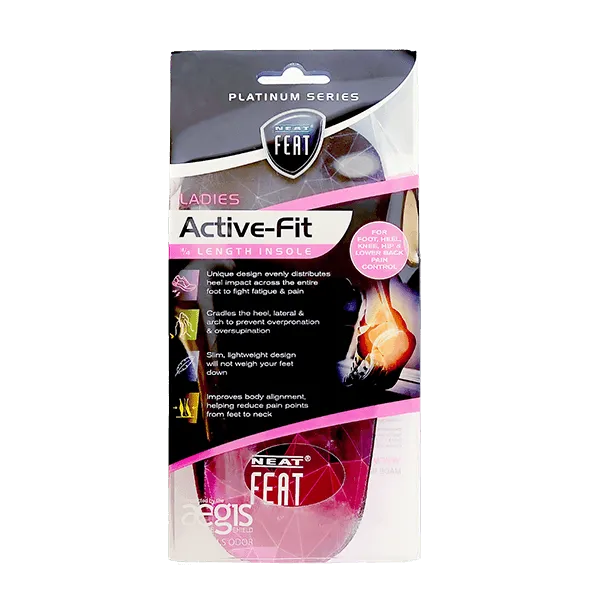 Platinum Series Ladies 3/4 Length Active Fit for Reducing Heel Shock - 1 Pair