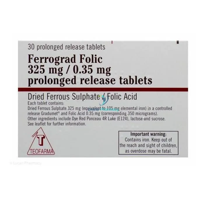 Ferrograd Folic Iron & Folic Acid Tablets - 30 Pack