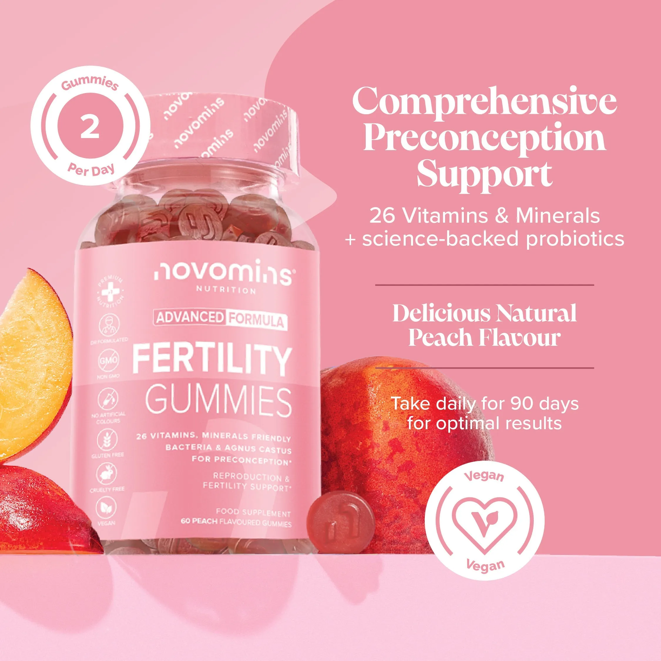 Novomins Fertility Gummies - 60 Pack - Image 2