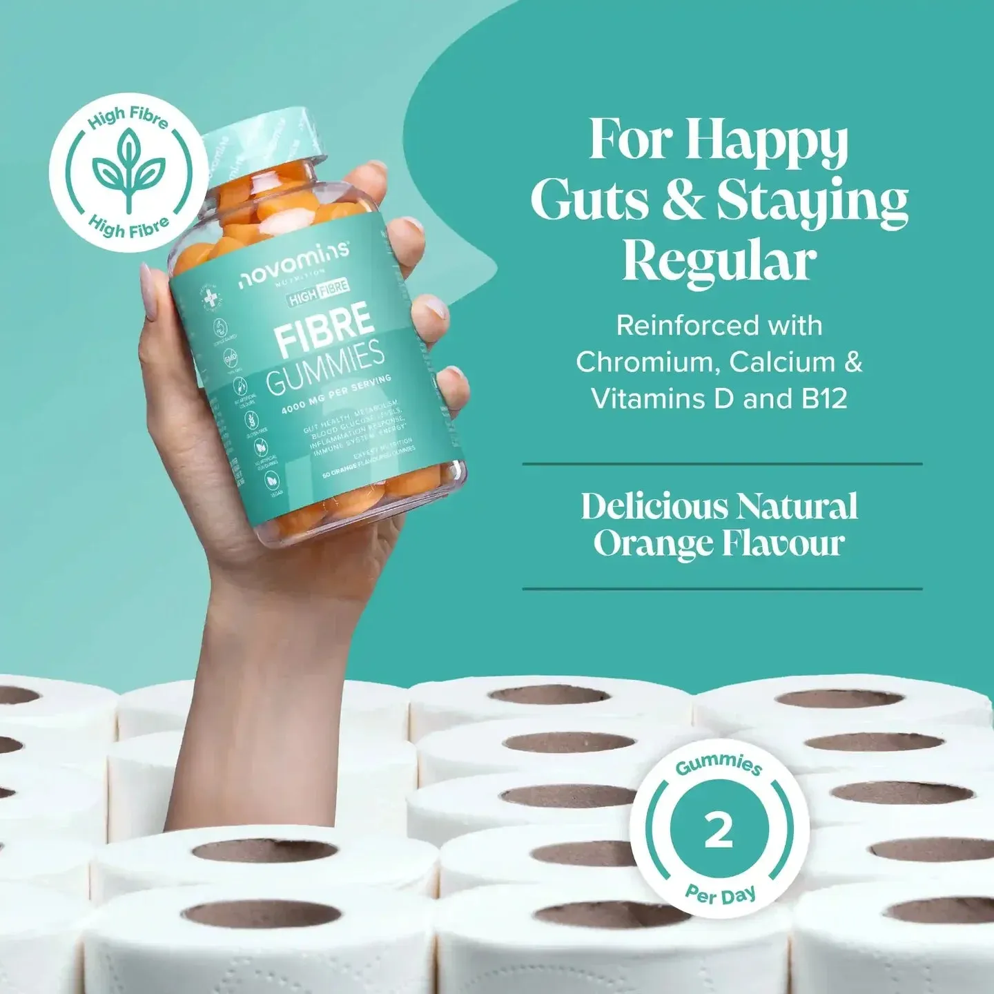 Novomins Fibre Gummies - 60 Pack - Image 10