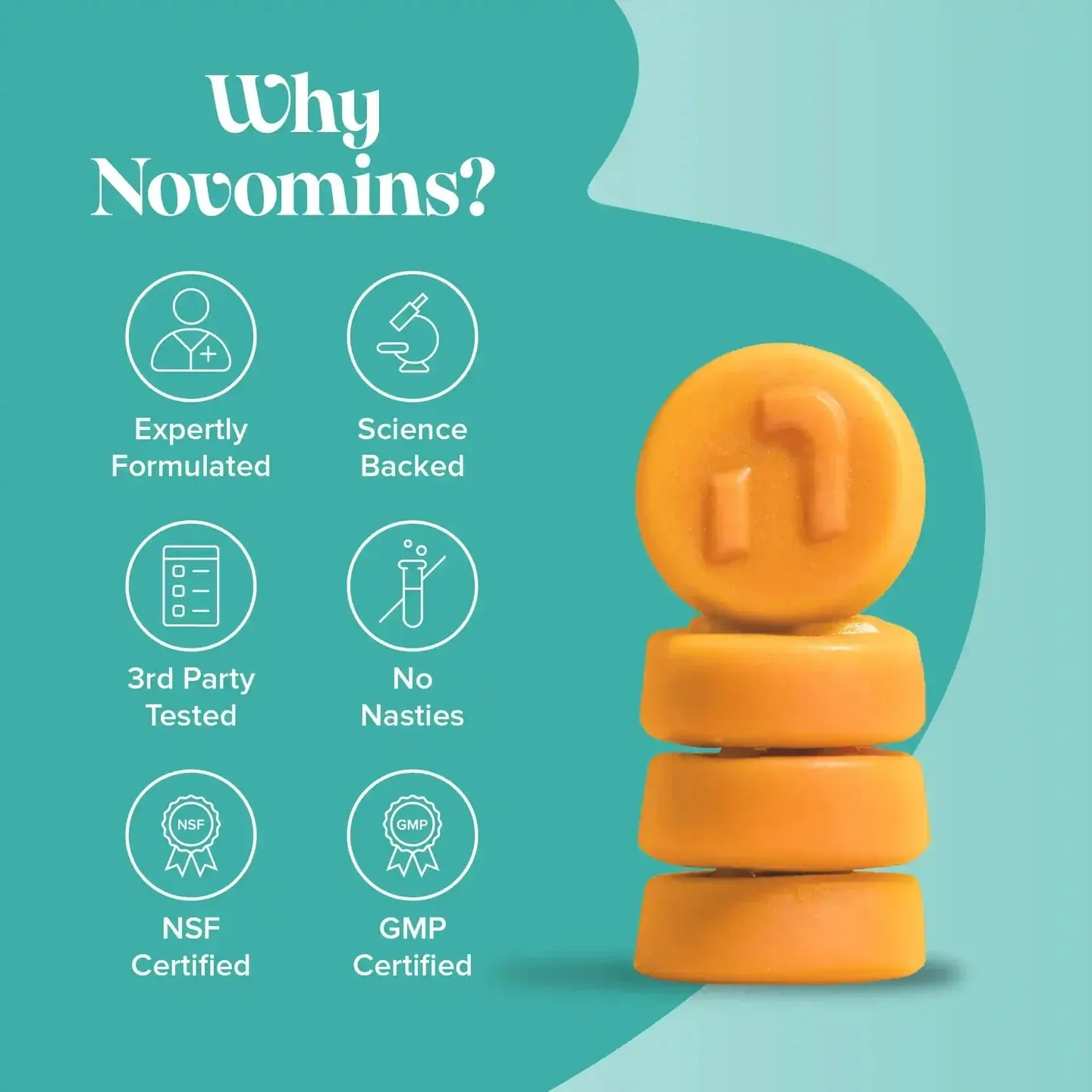 Novomins Fibre Gummies - 60 Pack - Image 3