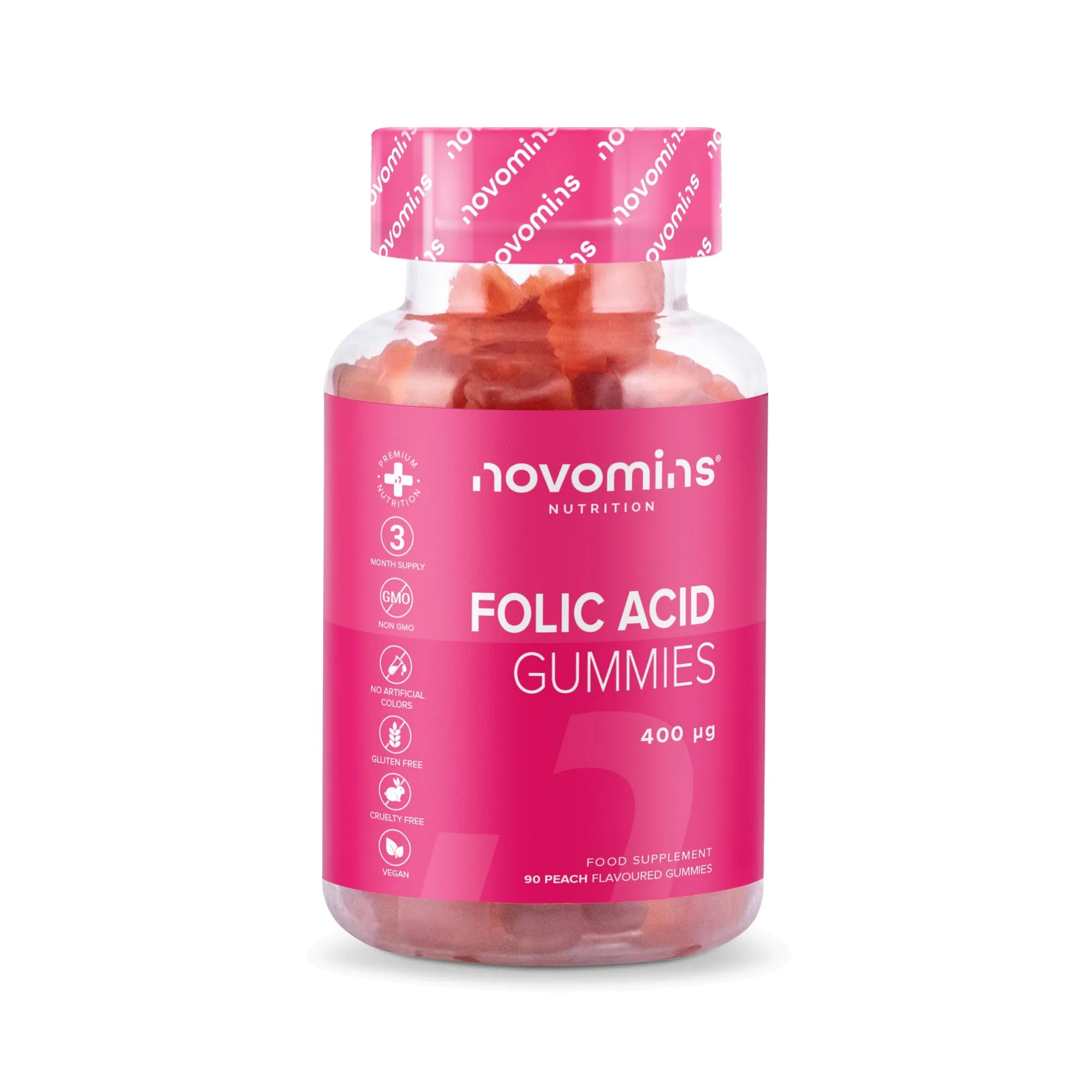 Novomins Folic Acid Gummies - 90 Pack