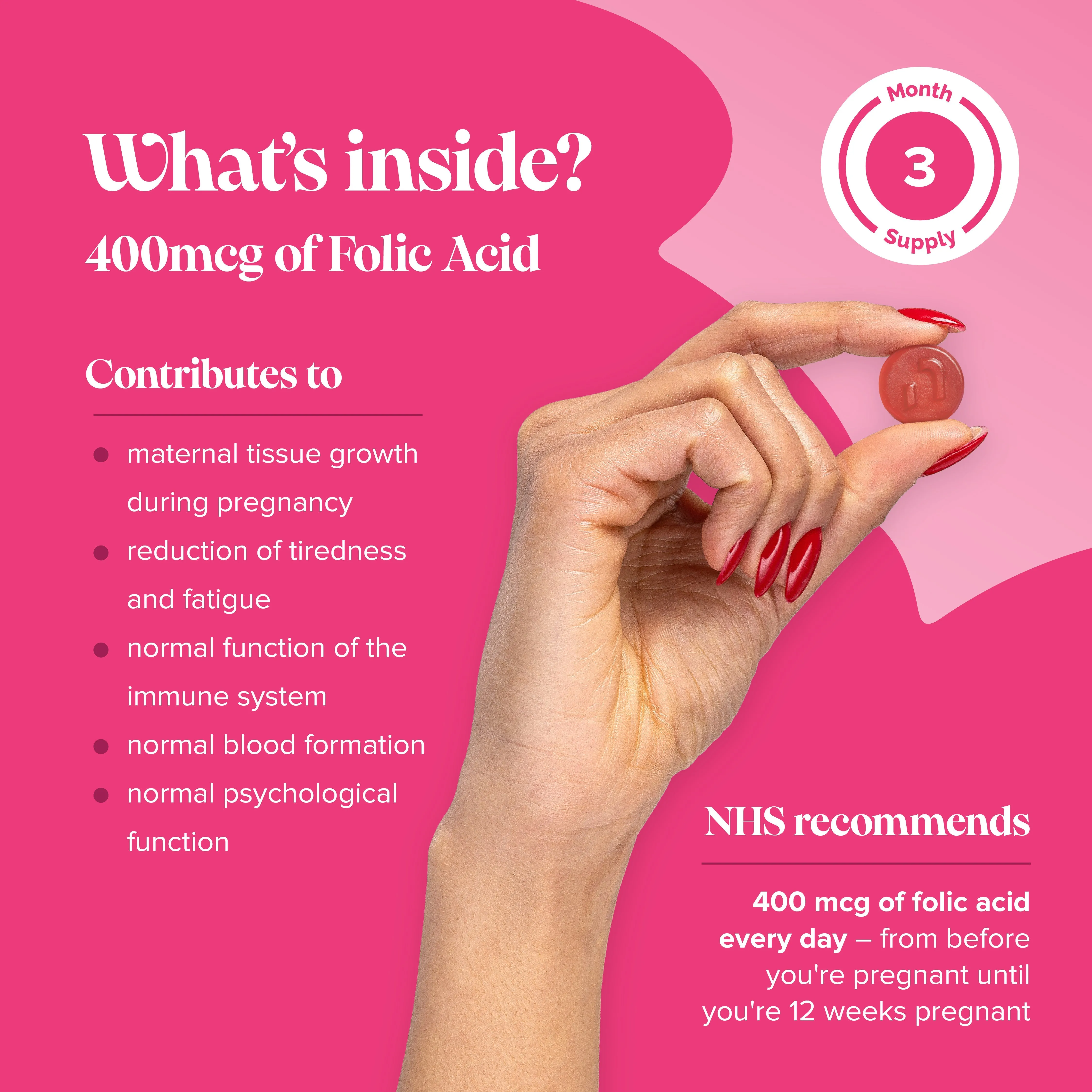 Novomins Folic Acid Gummies - 90 Pack - Image 4