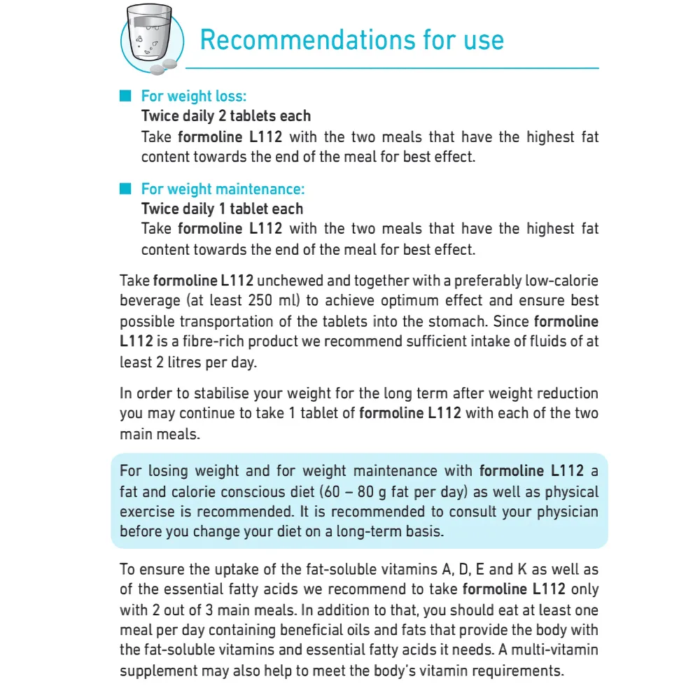 Formoline L112 Extra Weightloss Management - 64 Tablets - Image 3
