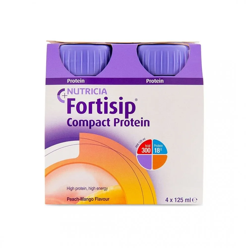 Fortisip Compact Protein Nutritional Drinks - Peach - 24 x 125ml