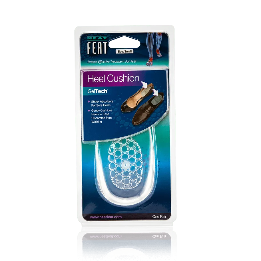 Gel Heel Cushions for Heel Support - 1 Pair