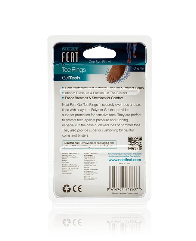 Gel Toe Ring Padding and Protection For Corns - 1 Pair - Image 3