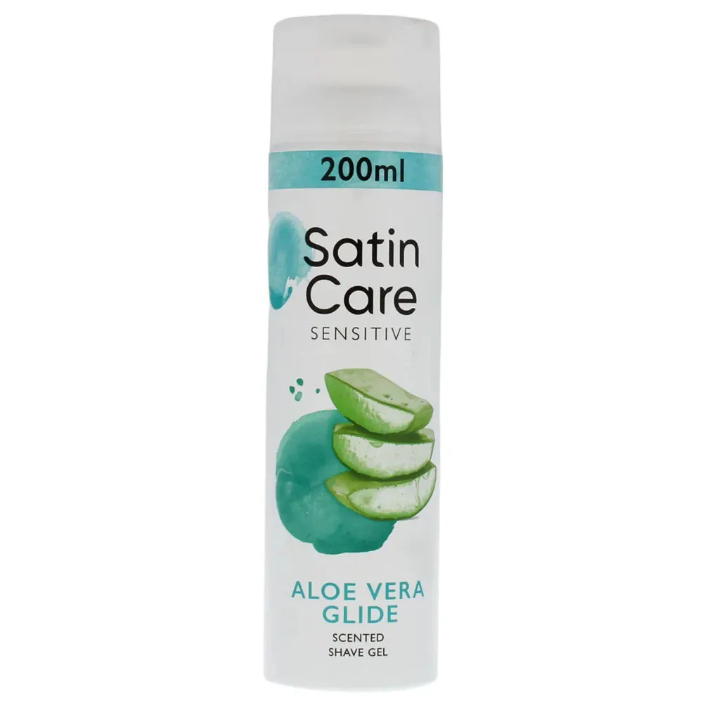 Gilette Women Satin Care Shaving Gel Aloe Vera Sensitve - 200ml