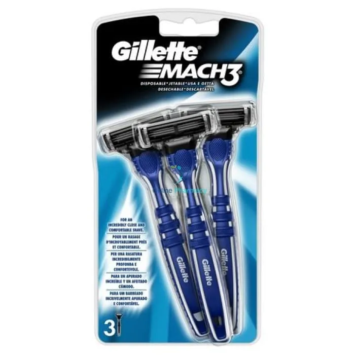 Gillette Mach 3 - 3 Disposable Razor Blades