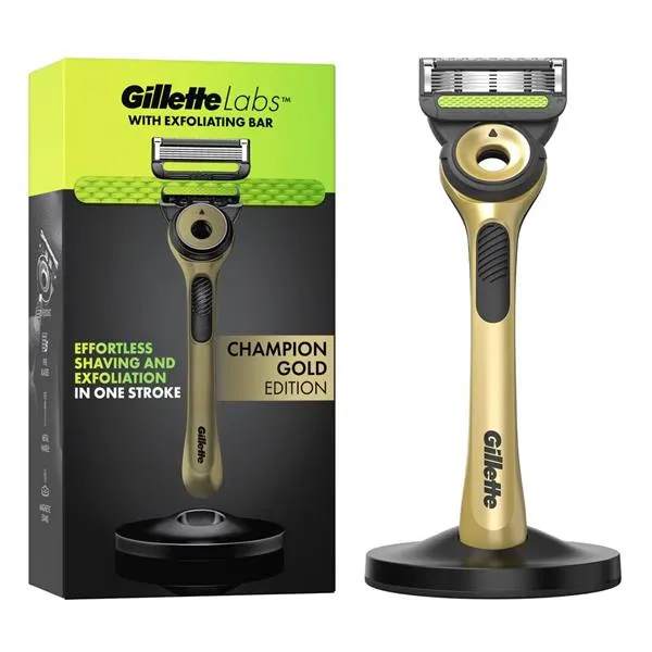 Gillette Labs Exfoliating Gold Razor + Stand - Image 3