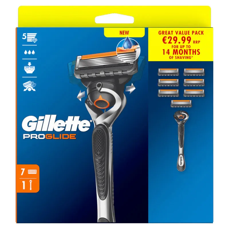 Gillette ProGlide Razor & 7 Blades