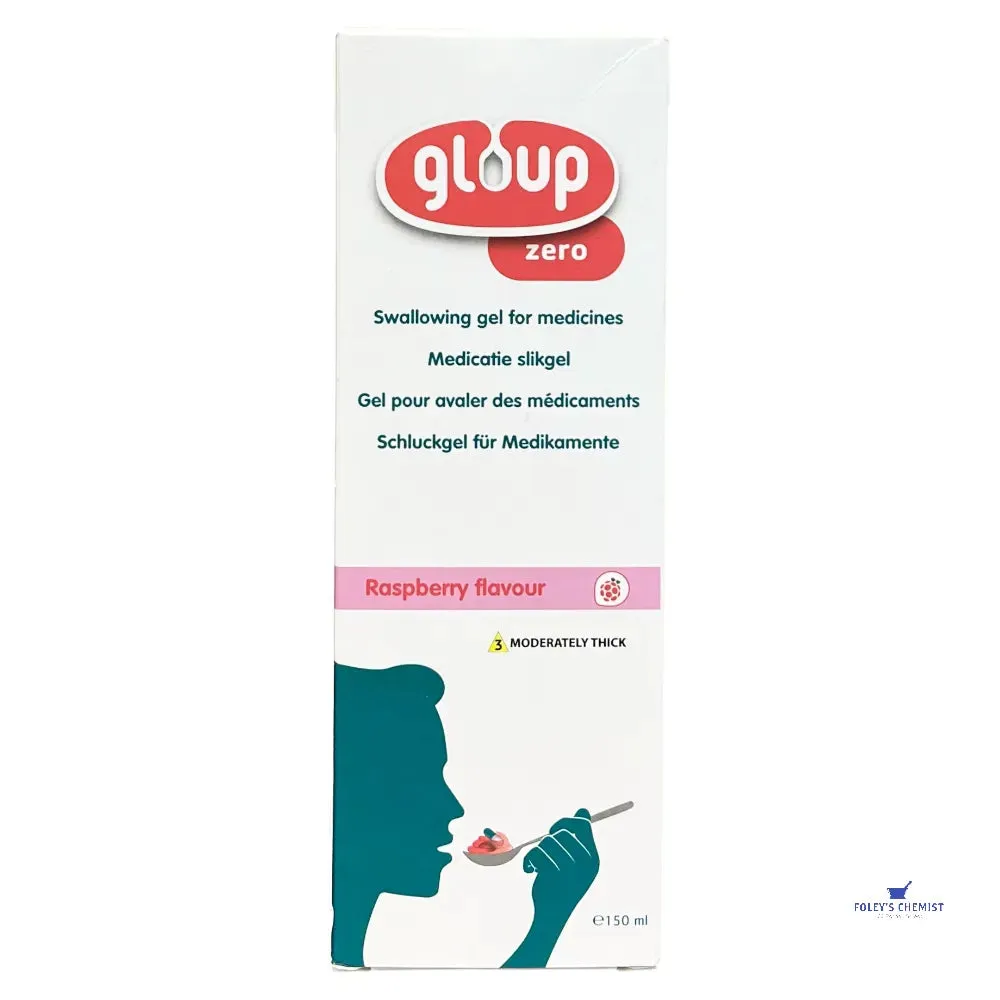 Gloup Zero Swallowing Gel Raspberry Flavour - 150ml / 500ml - Image 2