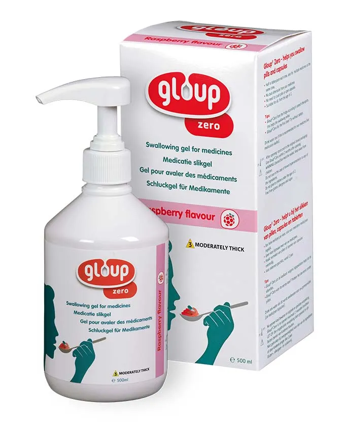 Gloup Zero Swallowing Gel Raspberry Flavour - 150ml / 500ml - Image 3