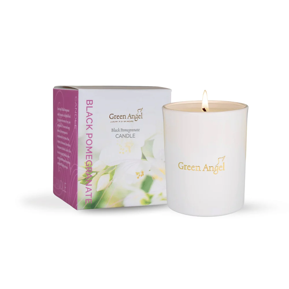 Green Angel Precious Oils Black Pomegranate Soy Wax Candle 170g