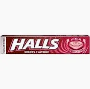 Halls Throat Lozenges Cherry - Single Pack / Box of 20 Pack (Sugar Free)