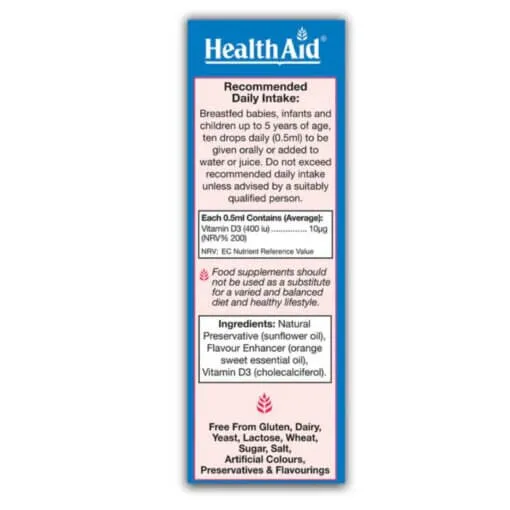 HealthAid Babyvit-D Drops - 50ml - Image 2