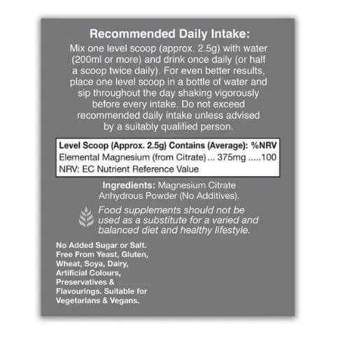 HealthAid Magnesium Citrate Powder - 200g - Image 2