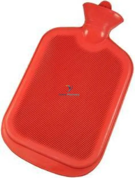 Hot Water Bottle Ribbed - Red