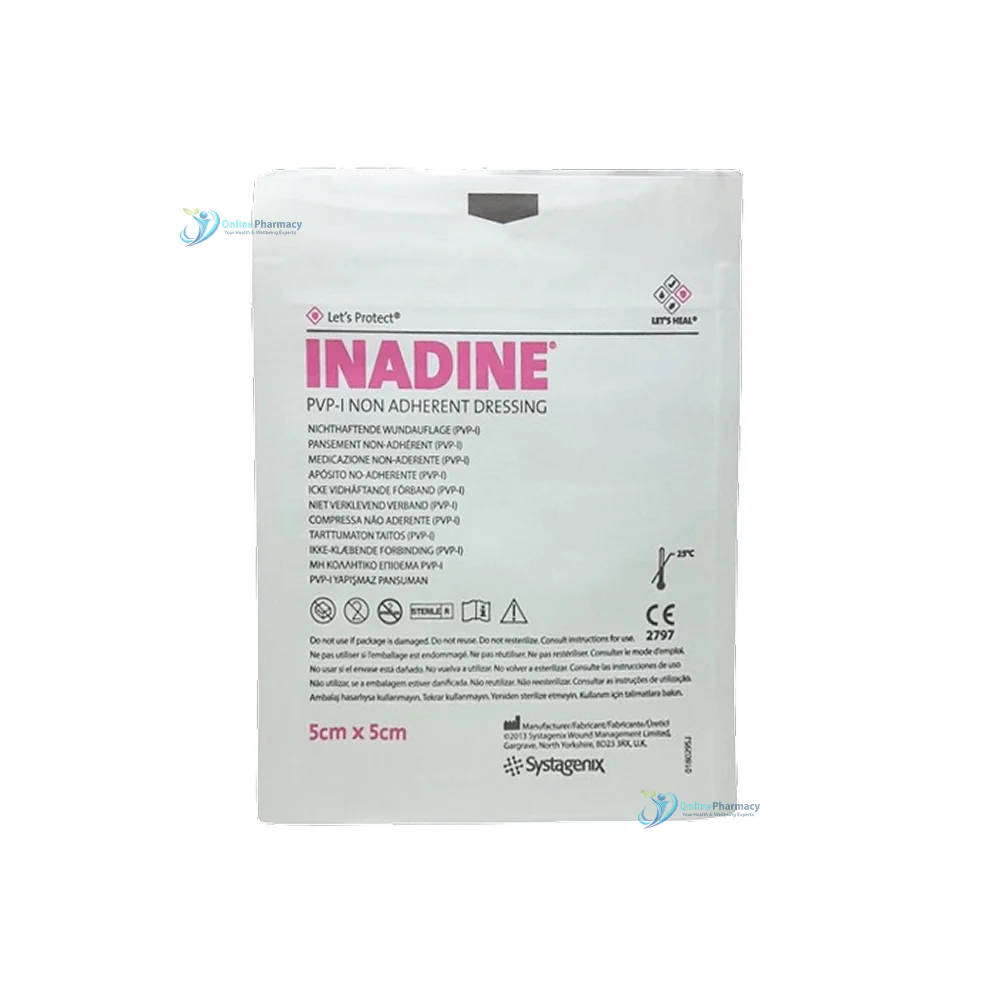 Inadine Iodine Dressings - 5cm x 5cm (Single/Individual Dressing)