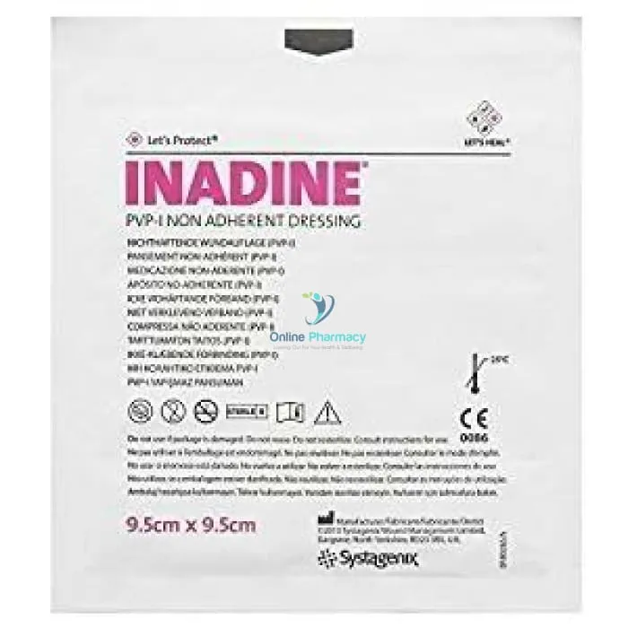 Inadine Iodine Dressings - 9.5cm X 9.5cm (Single/Individual Dressing)