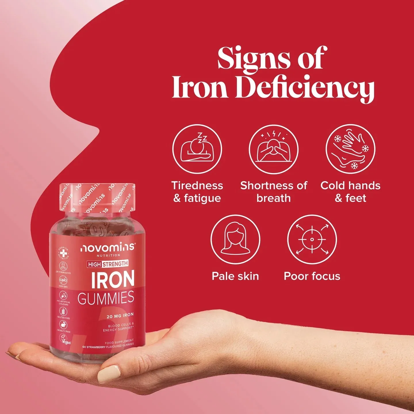 Novomins Iron Gummies - 60 Pack - Image 3