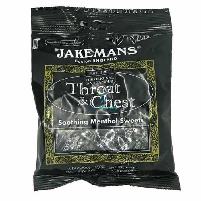 Jakemans Throat & Chest Soothing Menthol Sweets - 73G