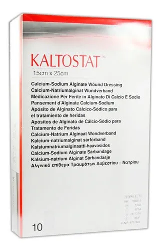 Kaltostat 1002 Alginate Wound Dressing 15cm x 25cm - 10 Pack