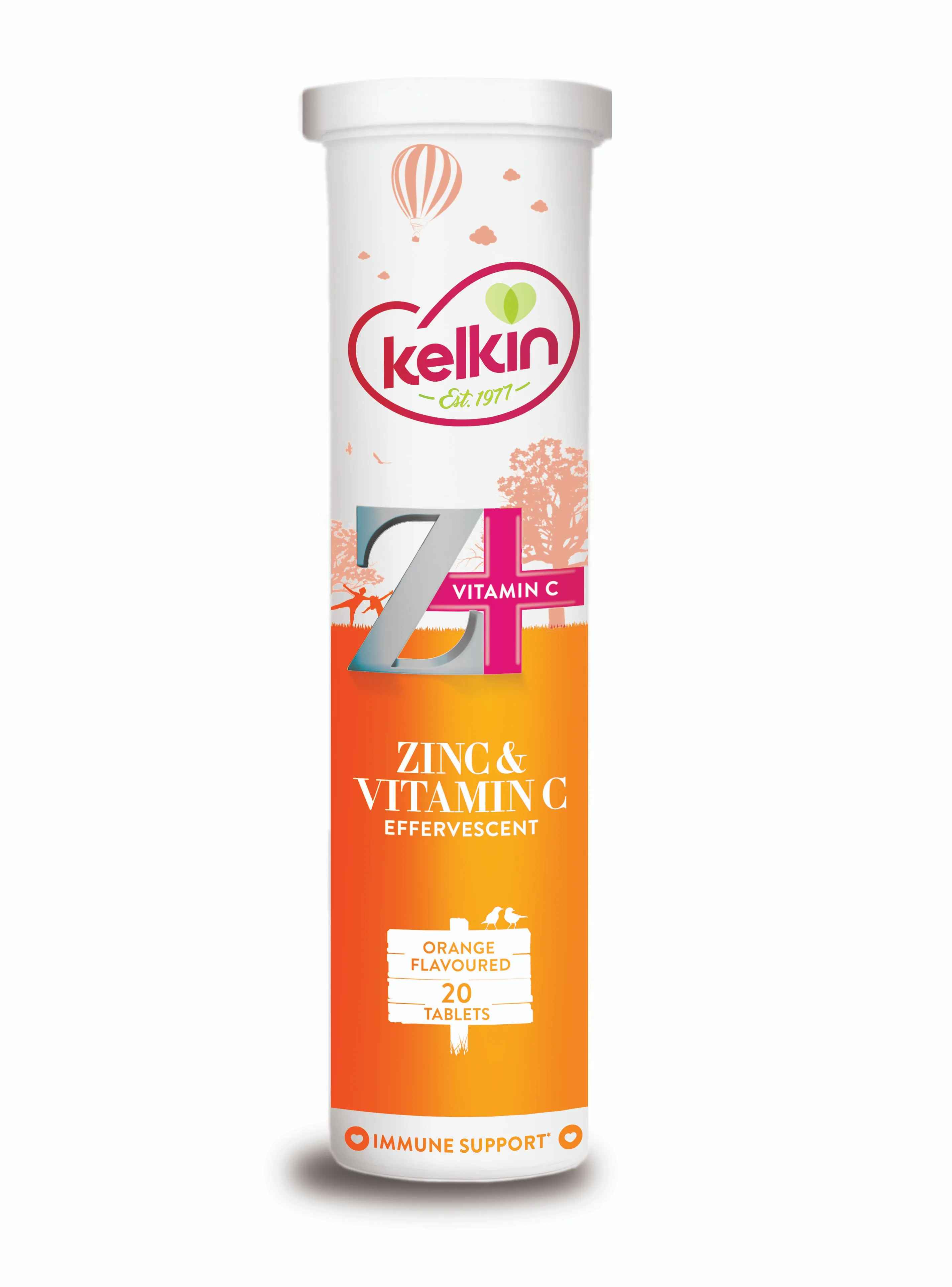 Kelkin Effervescent Zinc & Vitamin C - 20 Effervescent Tablets