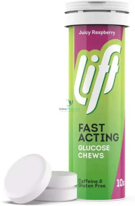 Lift Glucose Chews Raspberry - 10 Pack