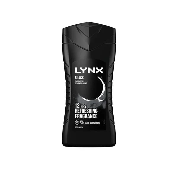 Lynx Black Shower Gel - 225ml x 2 Pack