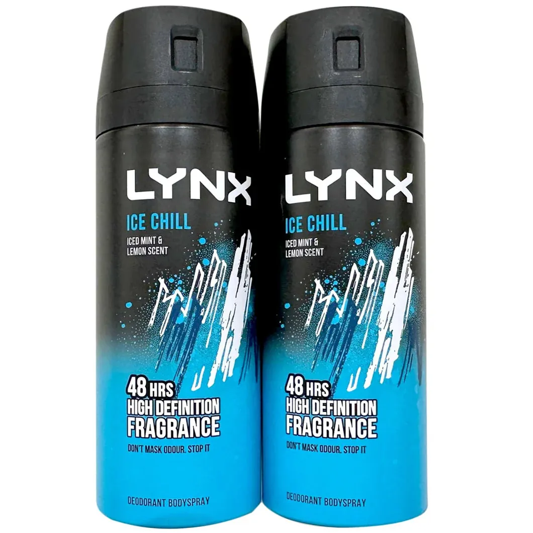 Lynx Body Spray Ice Chill 150ml - Twin Pack