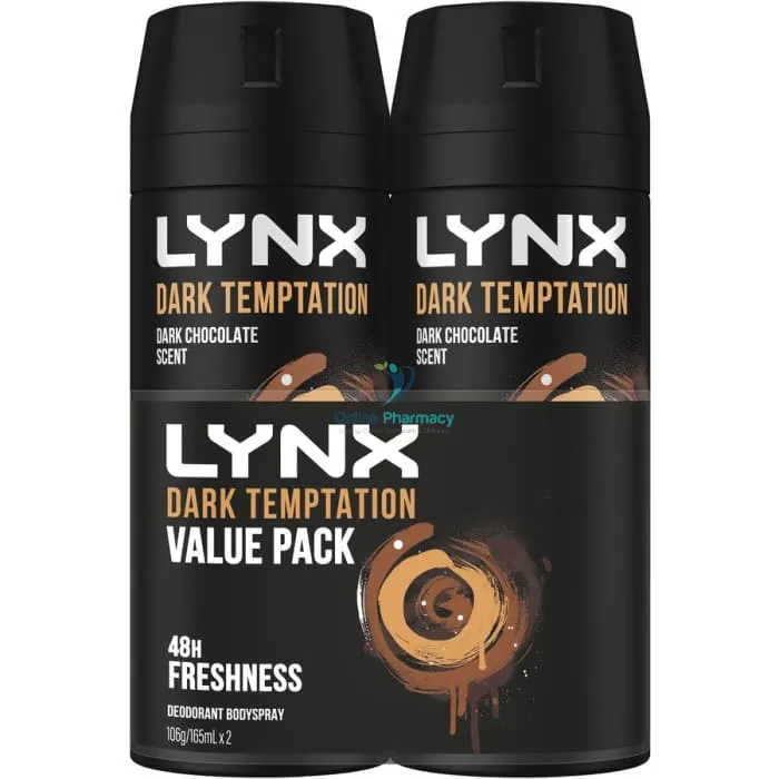 Lynx Dark Tempation Deodrant Twin Pack - 150ml