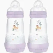 MAM Easy Start Anti Colic 260ml Bottle Purple - 2 Pk
