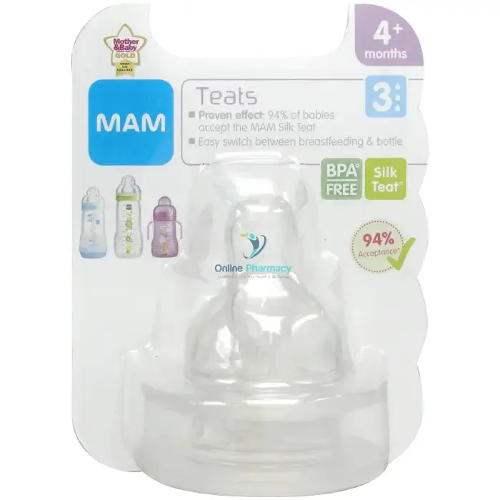 MAM Teat 3 (Fast Flow) - 2 Pack
