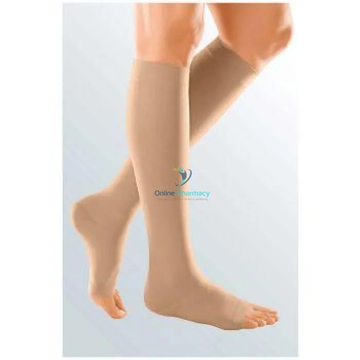 Medi European Duomed Regular Class 2 Knee Length Petite Open Toe Compression Stockings (23-32mmHg)