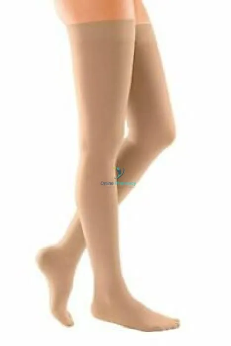 Medi British Standard Duomed Soft Class 1 Thigh Length Compression Stockings With Silicone Topband (14-17mm Hg)