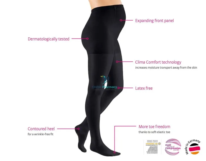 Medi Mediven Elegance Maternity Class 2 Compression Tights - 1 Pair (25-32mm Hg) - Image 2
