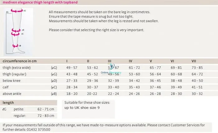 Medi Mediven Elegance Maternity Petite Class 2 Compression Tights - 1 Pair (25-32mm Hg) - Image 2