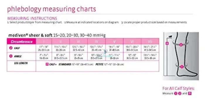Medi Mediven Sheer and Soft Calf Length - 1 Pair (20-30mmHg) - Image 3