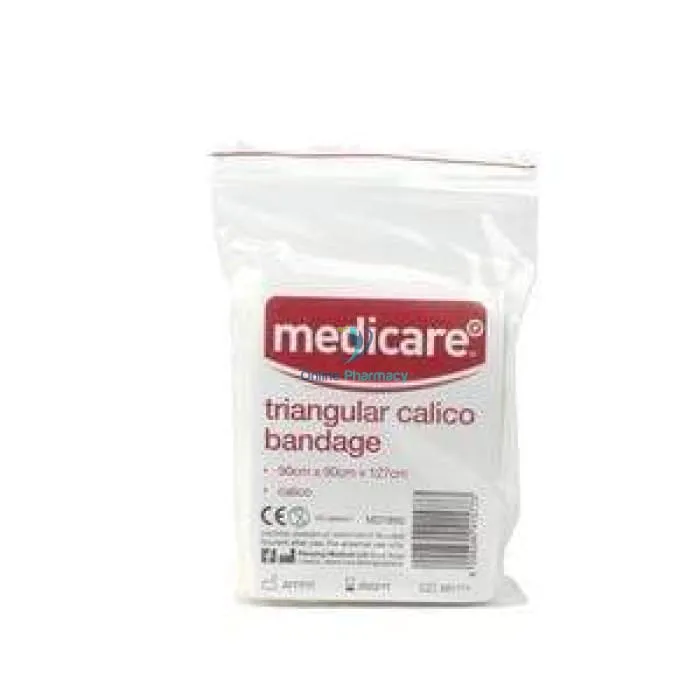Medicare Calico Triangular Bandage 90cm x 90cm x 127cm