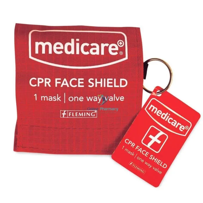Medicare CPR Face Shield / Breathing Barrier On Key Ring - Single Use