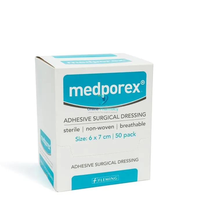 Medporex Adhesive Wound Dressing - 6cm x 7cm (Box of 50)
