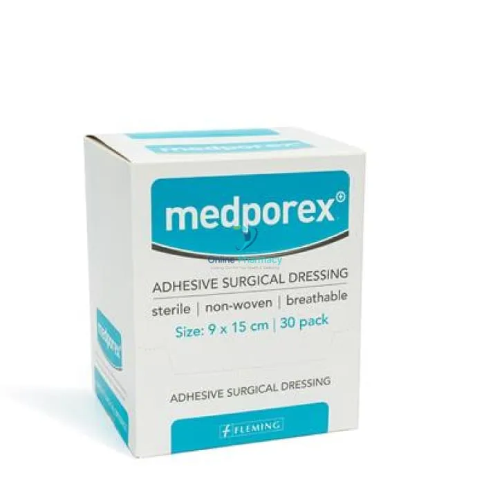 Medporex Adhesive Wound Dressing - 9cm x 15cm (Box of 30)