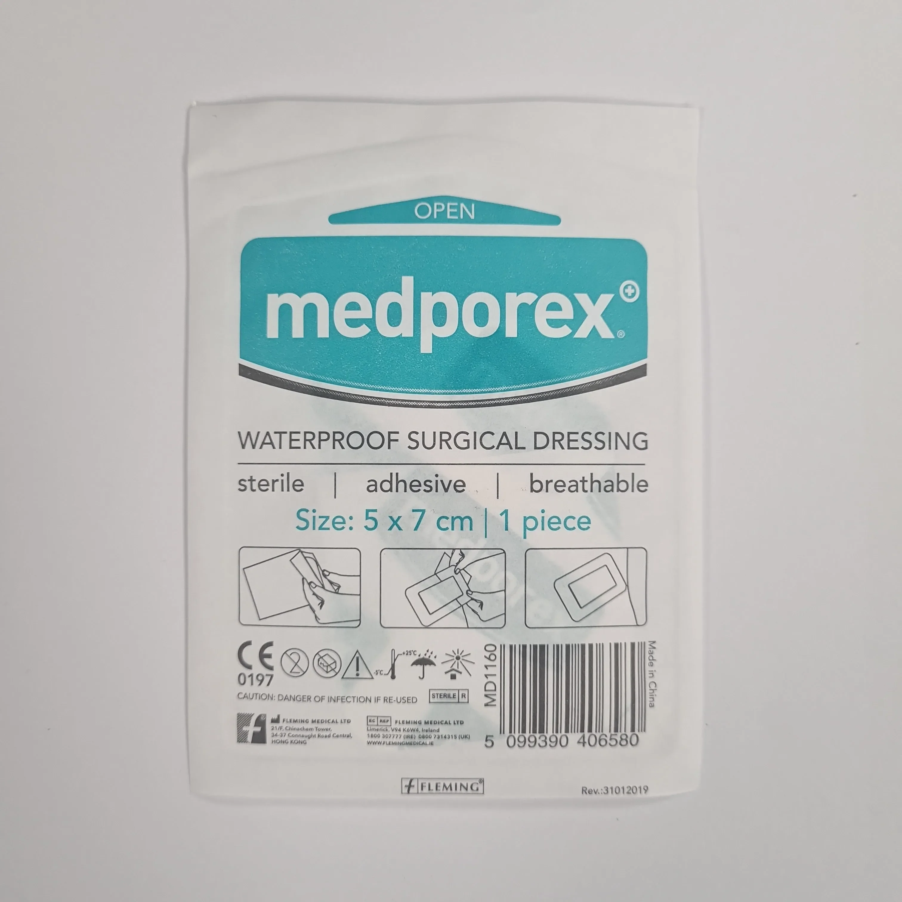 Medporex Waterproof Surgical Dressing (Sold Individually) - Various Sizes