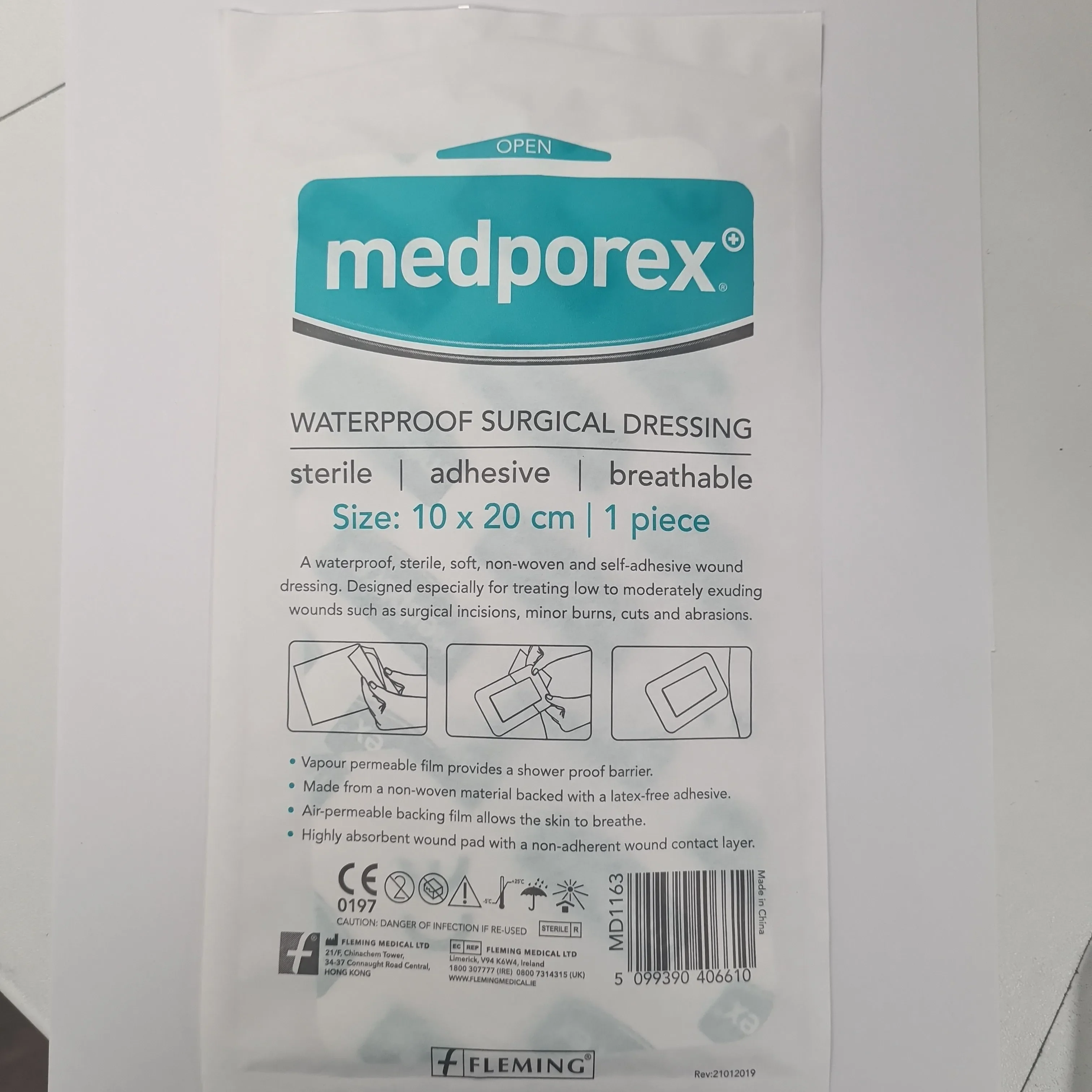 Medporex Waterproof Surgical Dressing (Sold Individually) - Various Sizes - Image 5