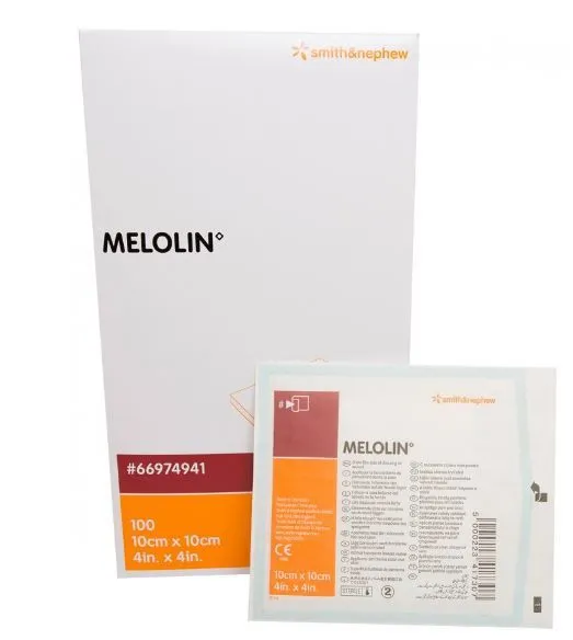 Melolin Non-Adhesive Wound Dressing 10cm x 10cm - 100 Pack