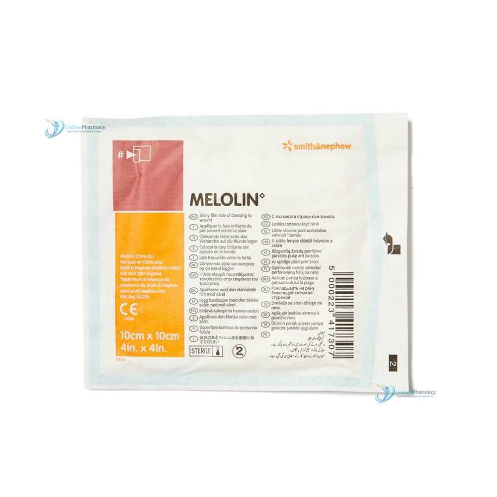 Melolin Non-Adhesive Wound Dressing 10cm x 10cm - Single Dressing
