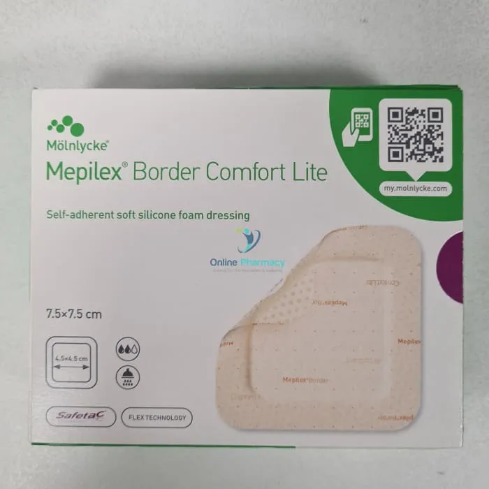 Mepilex Border Comfort Lite Dressing - 7.5cm x 7.5cm (10 Pack) - Image 2