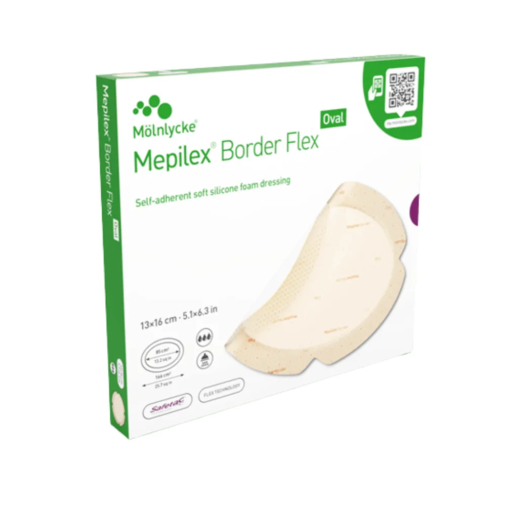 Mepilex Border Flex Oval Dressing 13x16cm - 5 pack - Image 4